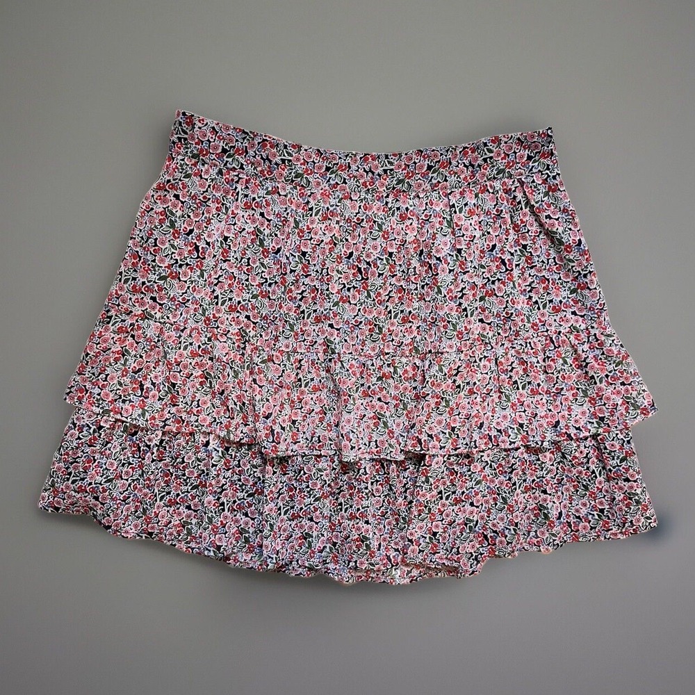 NWT Boden Ruffle Multi Petal Crepe Lined Mini Skirt Women Sz‎ 10 Side Zip Flirty